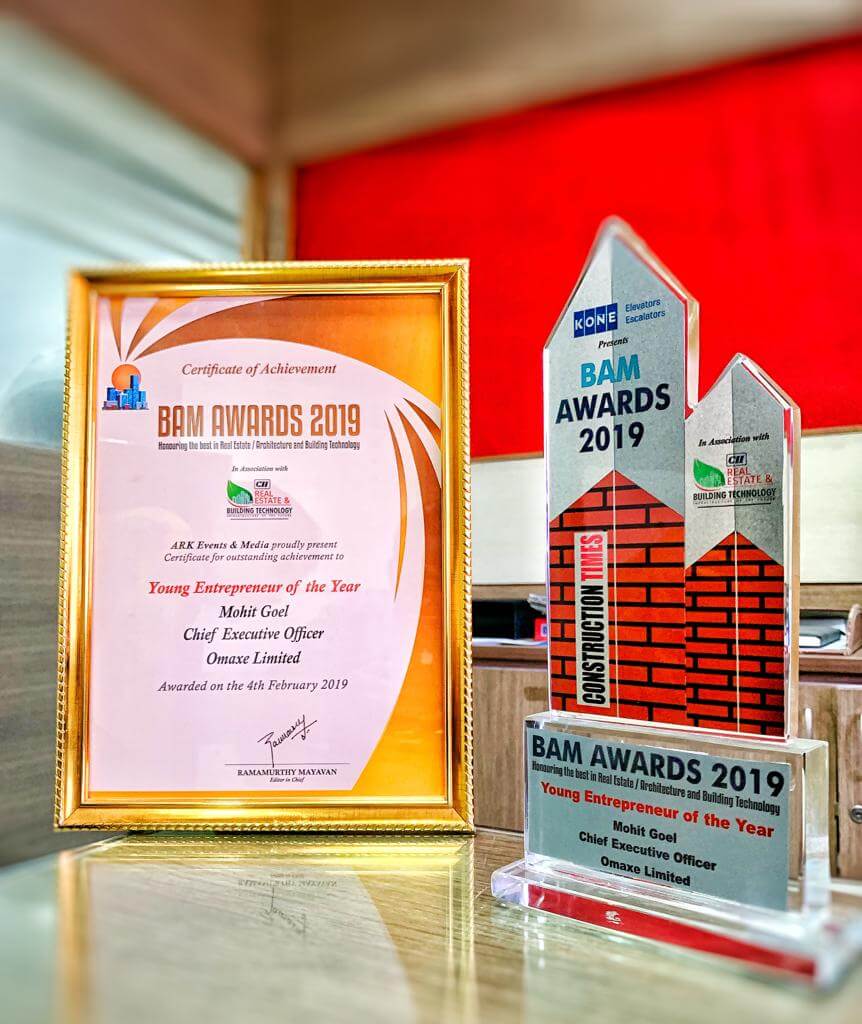 Our CEO, Mr. Mohit Goel received the award for ‘Young Entrepreneur of the Year’ at BAM Awards 2019.